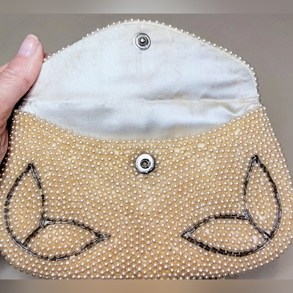 Two Vintage Handmade Beaded Small Clutch Evening Bags Made In Japan - Picture 10 of 13